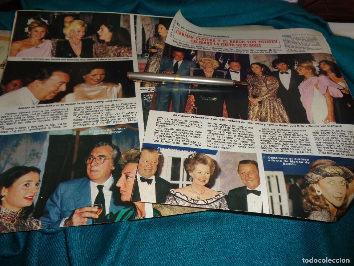 Coleccionismo de revista Diez Minutos: RECORTE : CARMEN CERVERA Y EL BARON, CELEBRAN FIESTA DE SU BODA. DIEZ MINUTOS, OCTBRE 1985