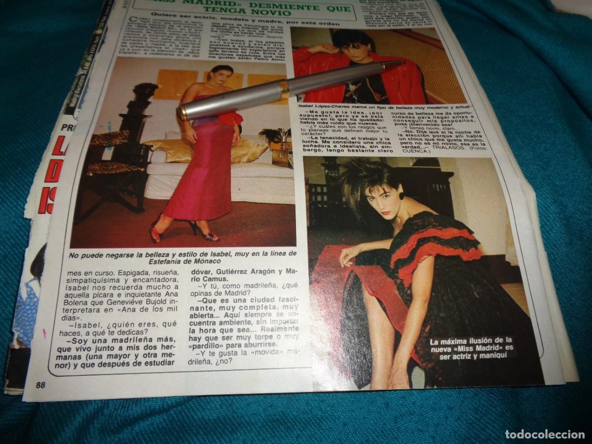 Coleccionismo de revista Diez Minutos: RECORTE : ISABEL LOPEZ-CHAVES, MISS MADRID, DESMIENTE QUE TENGA NOVIO. DIEZ MINUTOS, OCTBRE 1985