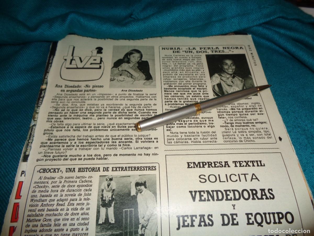 Coleccionismo de revista Diez Minutos: RECORTE : NURIA, LA PERLA NEGRA DEL UN, DOS, TRES.... DIEZ MINUTOS, OCTBRE 1985