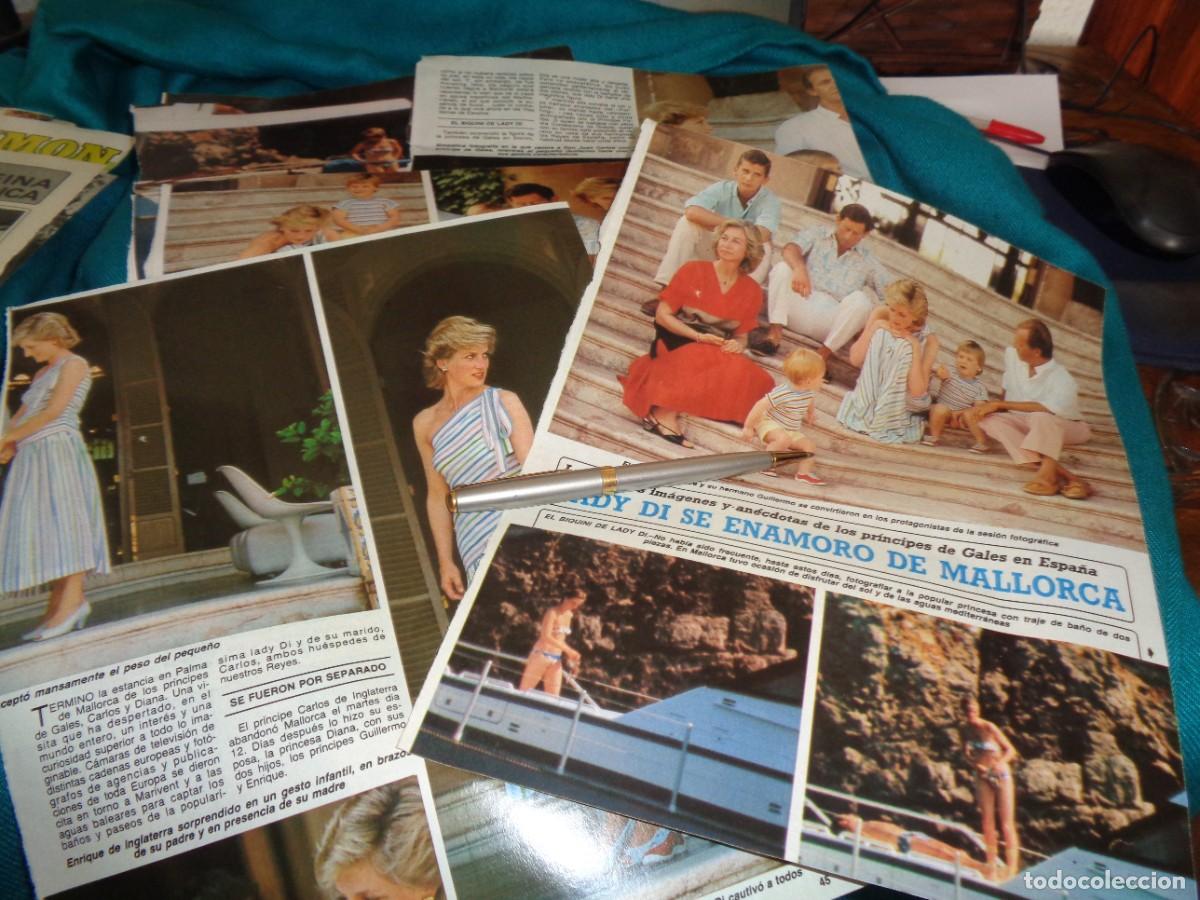 Coleccionismo de revista Diez Minutos: RECORTE : LADY DI, SE ENAMORO DE MALLORCA. DIEZ MINUTOS, AGTO 1986