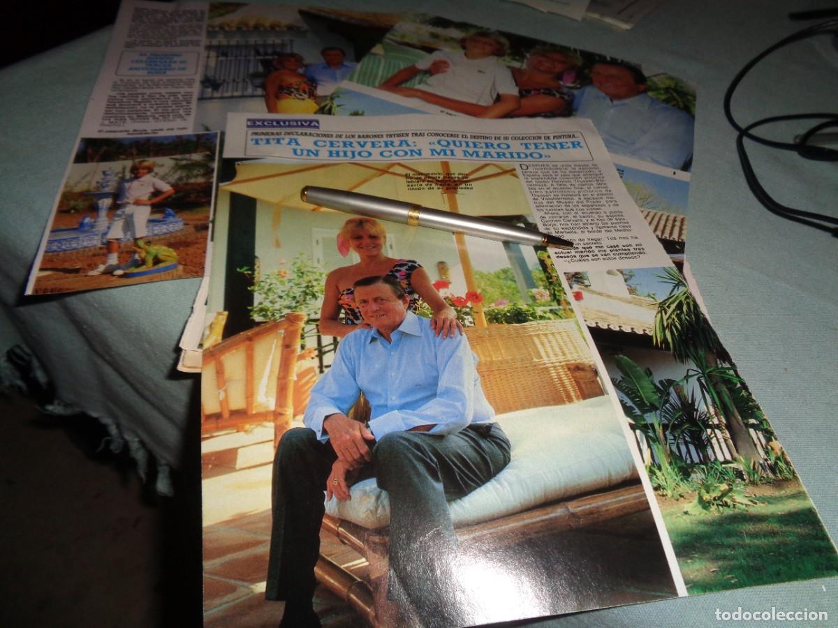 Coleccionismo de revista Diez Minutos: RECORTE : CARMEN CERVERA, QUIERE TENER UN HIJO CON EL BARON. DIEZ MINUTOS, ABRIL 1988