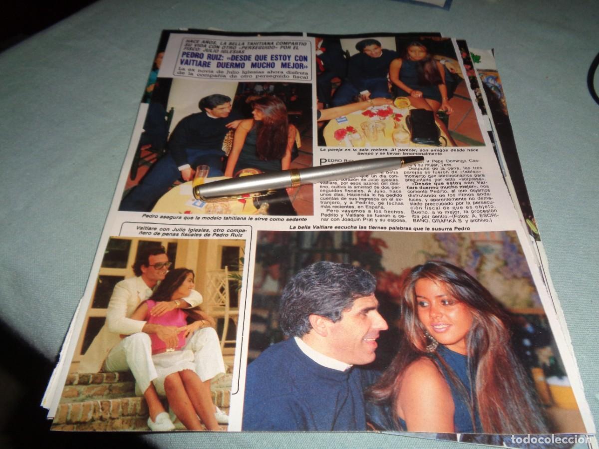 Coleccionismo de revista Diez Minutos: RECORTE : PEDRO RUIZ Y VAITIARE. DIEZ MINUTOS, ABRIL 1988