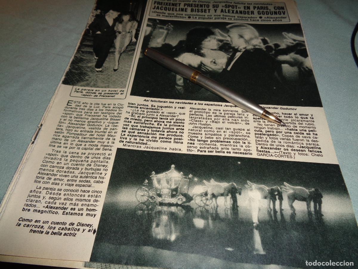 Coleccionismo de revista Diez Minutos: RECORTE : JACQUELINE BISSET Y ALEXANDER GODUNOV, SPOT FREIXENET. DIEZ MINUTOS, DICBR 1986