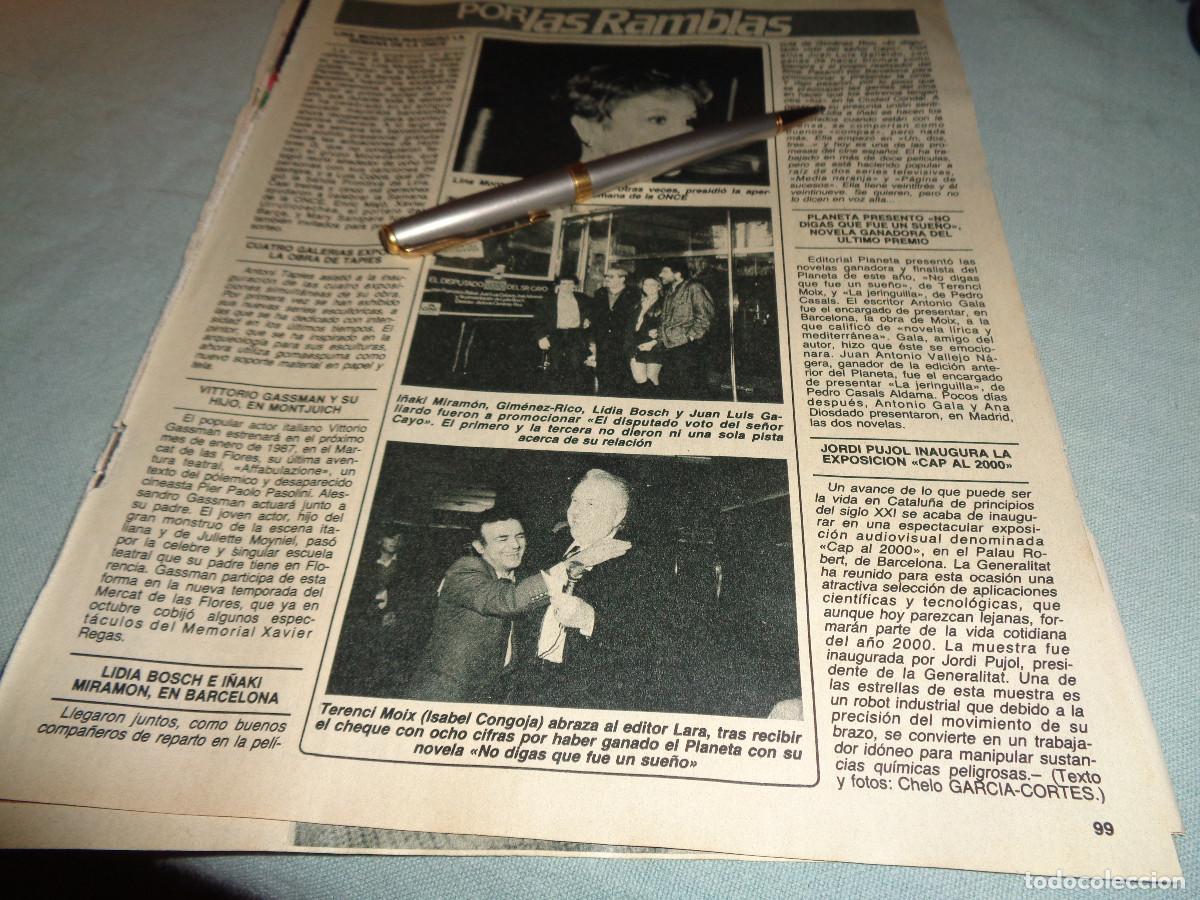 Coleccionismo de revista Diez Minutos: RECORTE : LINA MORGAN, EN LA SEMANA DE LA ONCE. DIEZ MINUTOS, DICBR 1986