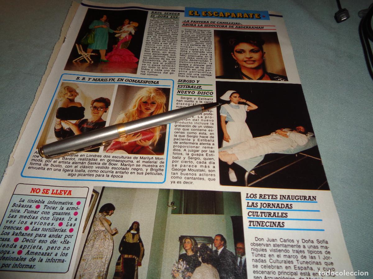 Coleccionismo de revista Diez Minutos: RECORTE : MARILYN Y BRIGITTE BARDOR, EN GOMAESPUMA. DIEZ MINUTOS, DICBR 1986