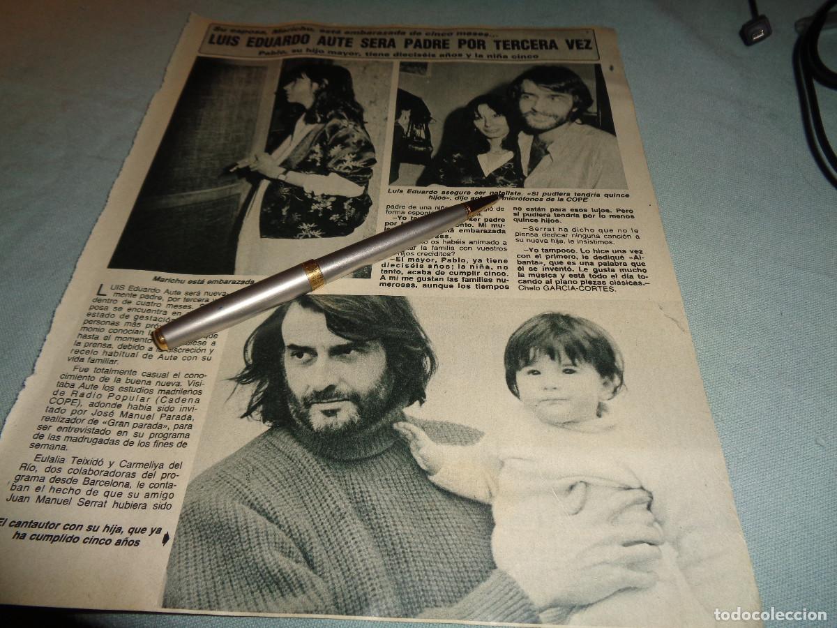 Coleccionismo de revista Diez Minutos: RECORTE : LUIS EDUARDO AUTE, PADRE POR 3&ordf; VEZ. DIEZ MINUTOS, DICBR 1986