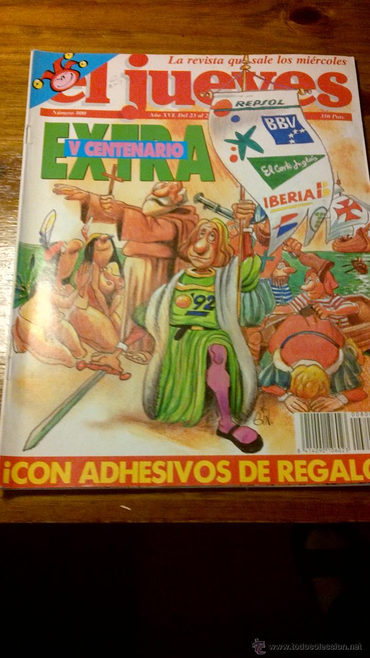 Sammeln von Zeitschriften El Jueves: EL JUEVES N&ordm; 800 EXTRA V CENTENARIO SEPTIEMBRE 1992 INCLUYE PEGATINAS