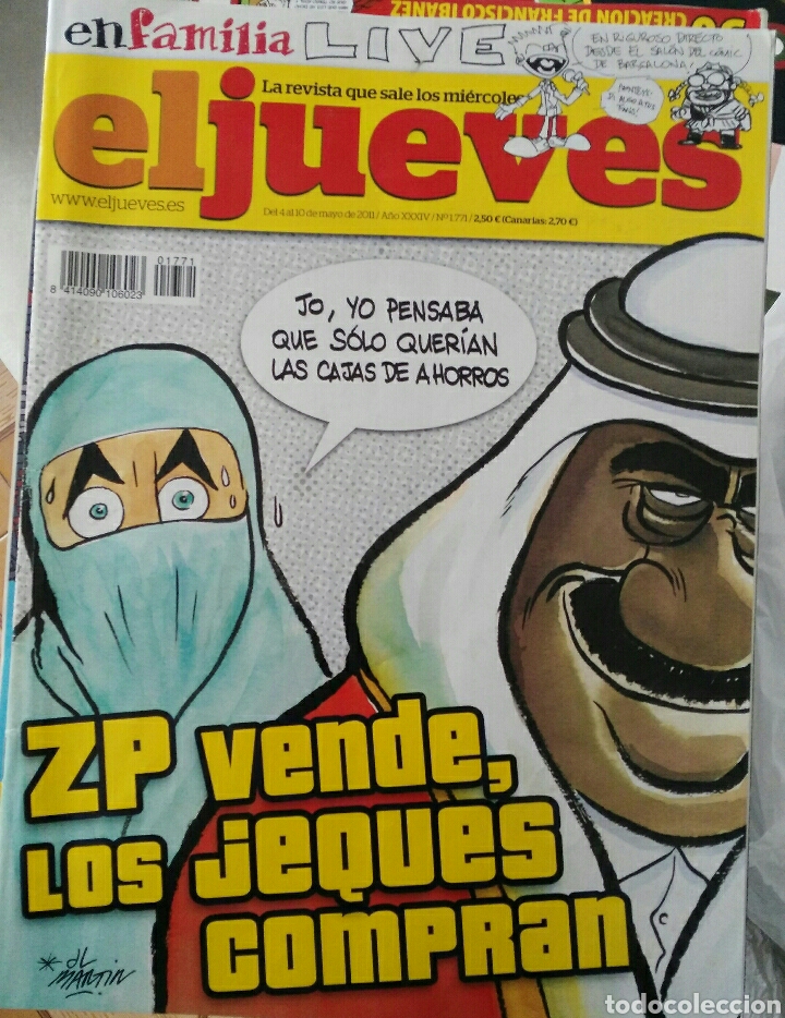 Collezionismo di Rivista El Jueves: El Jueves. 1771. ZP vende, los jefes compra