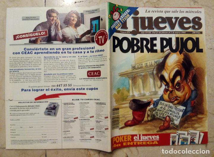Collezionismo di Rivista El Jueves: REVISTA EL JUEVES N&ordm; 874 - POBRE PUJOL - DEL 23 DE FEBRERO AL 1 DE MARZO DE 1994
