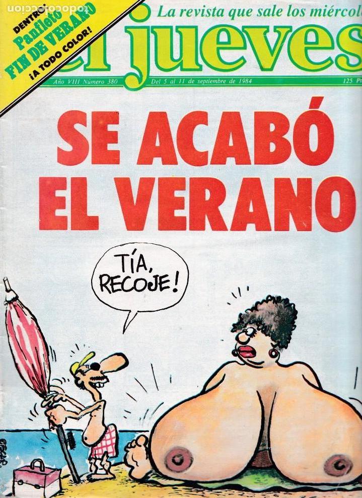 Collectionnisme de Magazine El Jueves: EL JUEVES - N&ordm; 380 / SEPTIEMBRE 1984 - CON PANFLETO CENTRAL