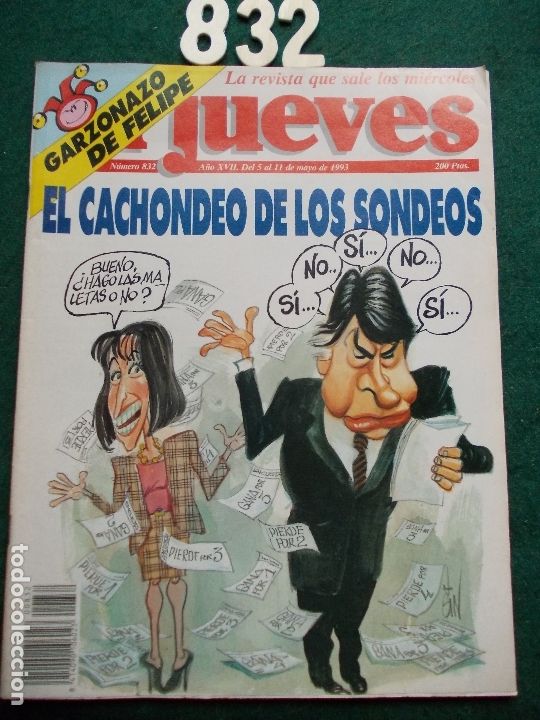 Coleccionismo de Revista El Jueves: REVISTA EL JUEVES N&ordm; 832