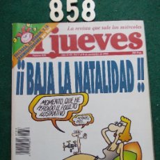 Coleccionismo de Revista El Jueves: REVISTA EL JUEVES Nº 858. Lote 172617242