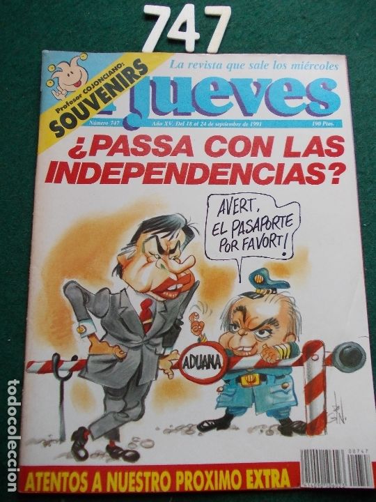 Coleccionismo de Revista El Jueves: REVISTA EL JUEVES N&ordm; 747