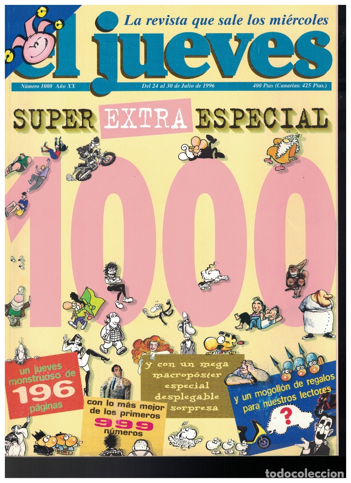 Sammeln von Zeitschriften El Jueves: (Y-131) - EL JUEVES N&ordm; 1000 - 1996 - SUPER EXTRA ESPECIAL