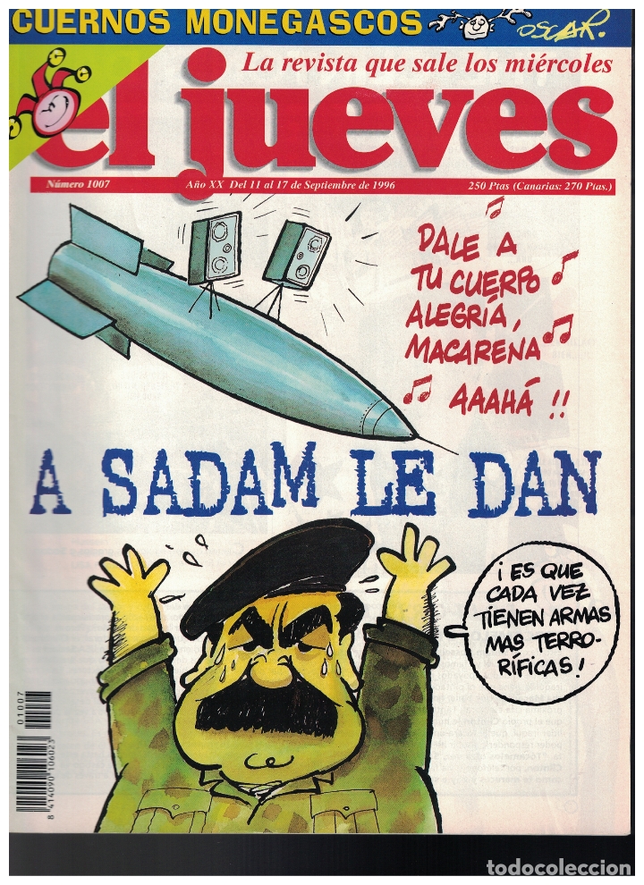 Sammeln von Zeitschriften El Jueves: (Y-123) - EL JUEVES N&ordm; 1007 - 1996 - CON POSTER