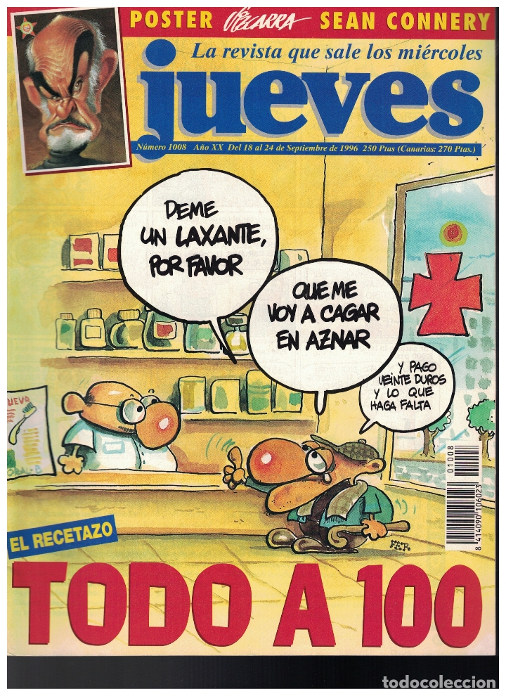 Sammeln von Zeitschriften El Jueves: (Y-123) - EL JUEVES N&ordm; 1008 - 1996 - CON POSTER