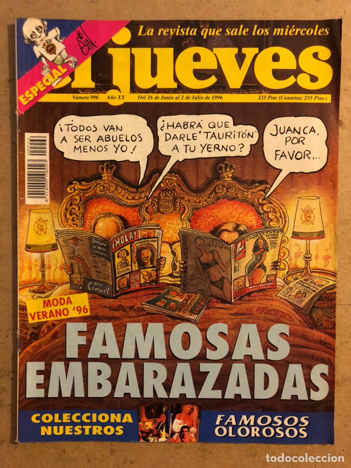 Collection Magazine El Jueves: EL JUEVES N&deg; 996 (JULIO 1996). FAMOSAS EMBARAZADAS, ESPECIAL GIN,...