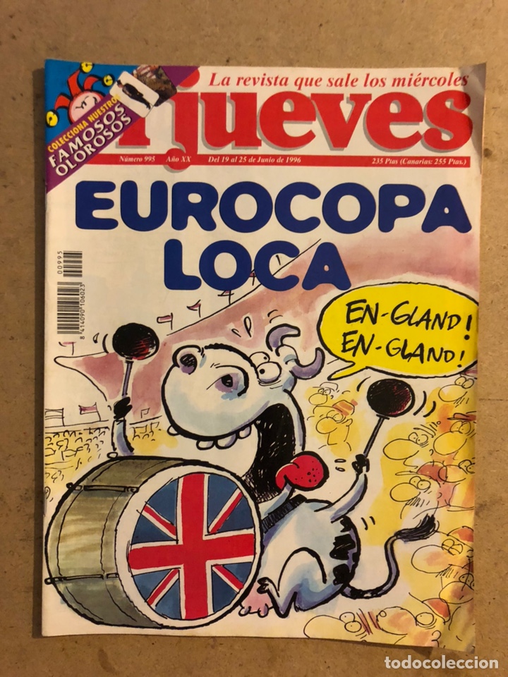 Collection Magazine El Jueves: EL JUEVES N&deg; 995 (JUNIO 1996). EUROCOPA LOCA. BUEN ESTADO.
