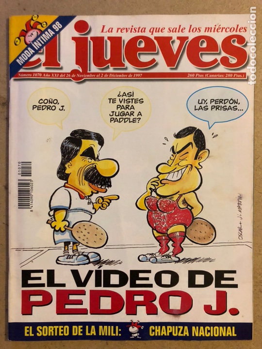Collection Magazine El Jueves: EL JUEVES N&deg; 1070 (NOVIEMBRE 1997). EL V&Iacute;DEO DE PREDO J.. BUEN ESTADO.