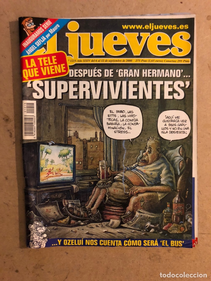 Collection Magazine El Jueves: EL JUEVES N&deg; 1215 (SEPTIEMBRE 2000). DESPU&Eacute;S DE GRAN HERMANO SUPERVIVIENTES. CON POSTER