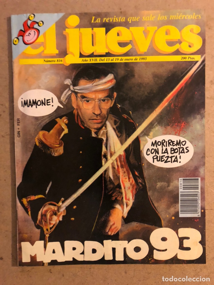 Coleccionismo de Revista El Jueves: EL JUEVES N&deg; 816 (ENERO 1993). MARDITO &lsquo;93. INCLUYE POSTER.