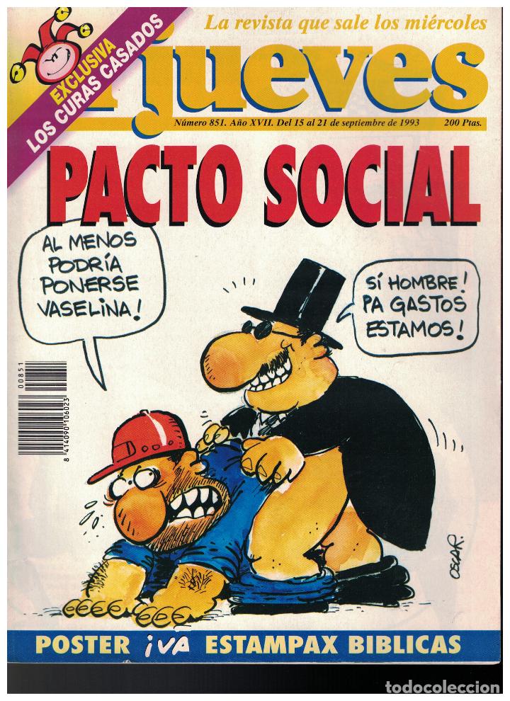 Collezionismo di Rivista El Jueves: (025) - EL JUEVES N&ordm; 851 - 1993 - CON POSTER
