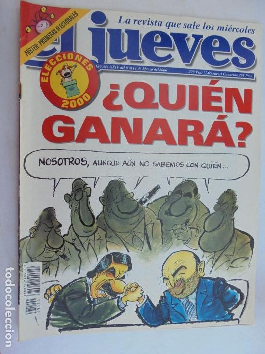 Coleccionismo de Revista El Jueves: REVISTA EL JUEVES - MARZO 2000 - ELECCIONES 2000.