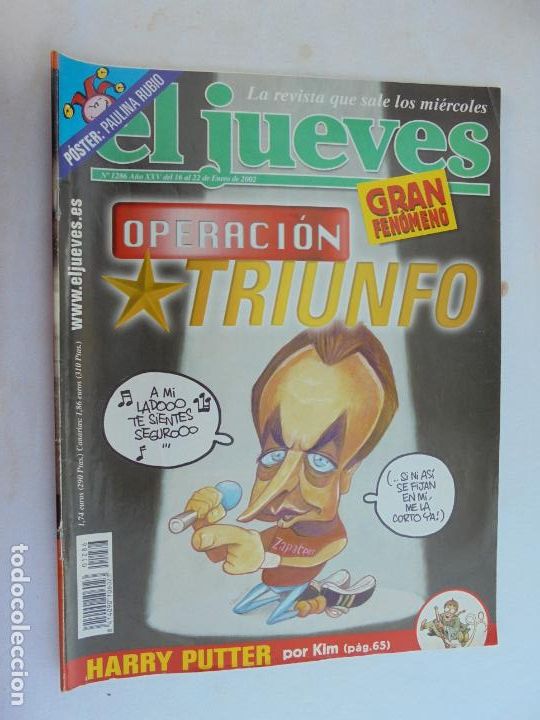 Coleccionismo de Revista El Jueves: REVISTA EL JUEVES - N&ordm; 1286 - ENERO 2002.