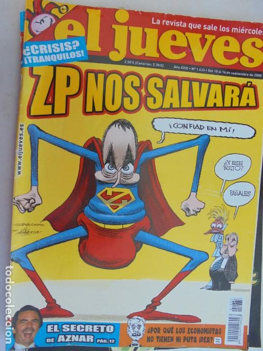 Coleccionismo de Revista El Jueves: REVISTA EL JUEVES - N&ordm; 1633 - SEPTIEMBRE 2008.