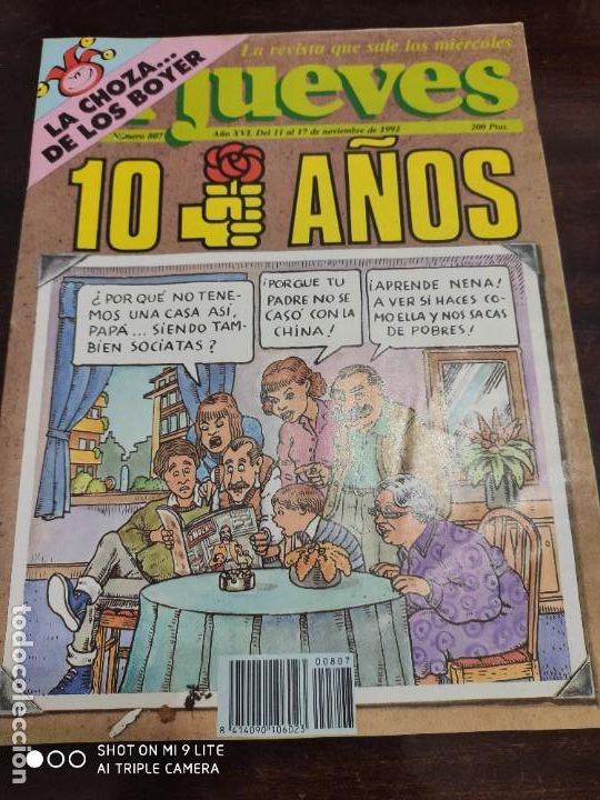 Colecionismo da Revista El Jueves: REVISTA EL JUEVES N&ordm; 807 A&Ntilde;O 1991