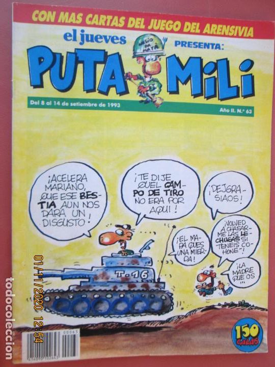 Collezionismo di Rivista El Jueves: REVISTA EL JUEVES N&ordm; 63 1993