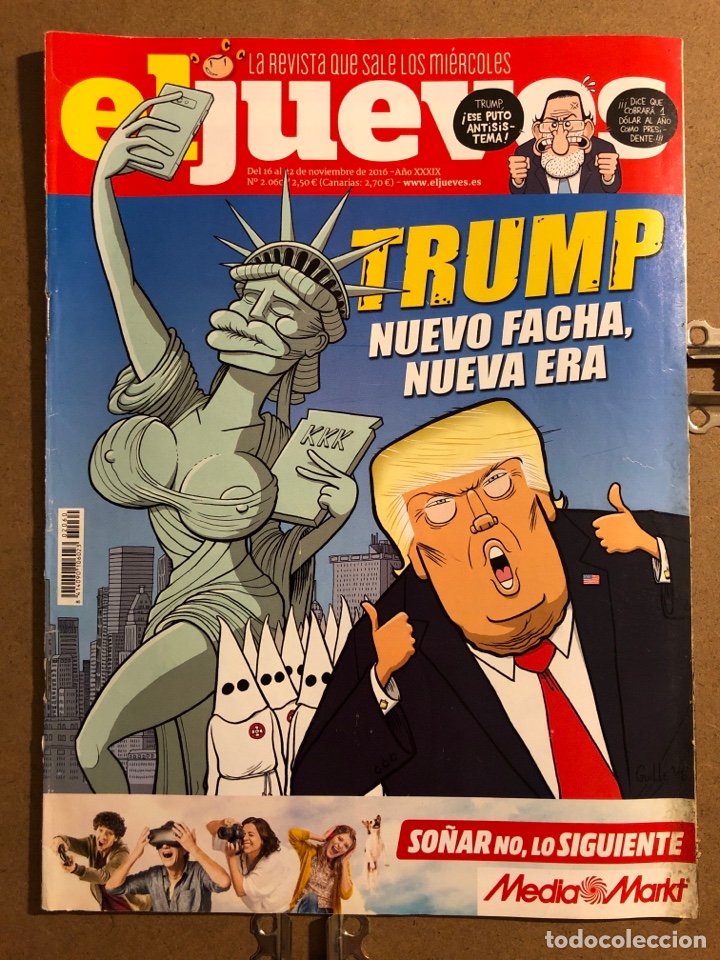 Coleccionismo de Revista El Jueves: EL JUEVES N&deg; 2060 (2016). TRUMP: NUEVO FACHA, NUEVA ERA.