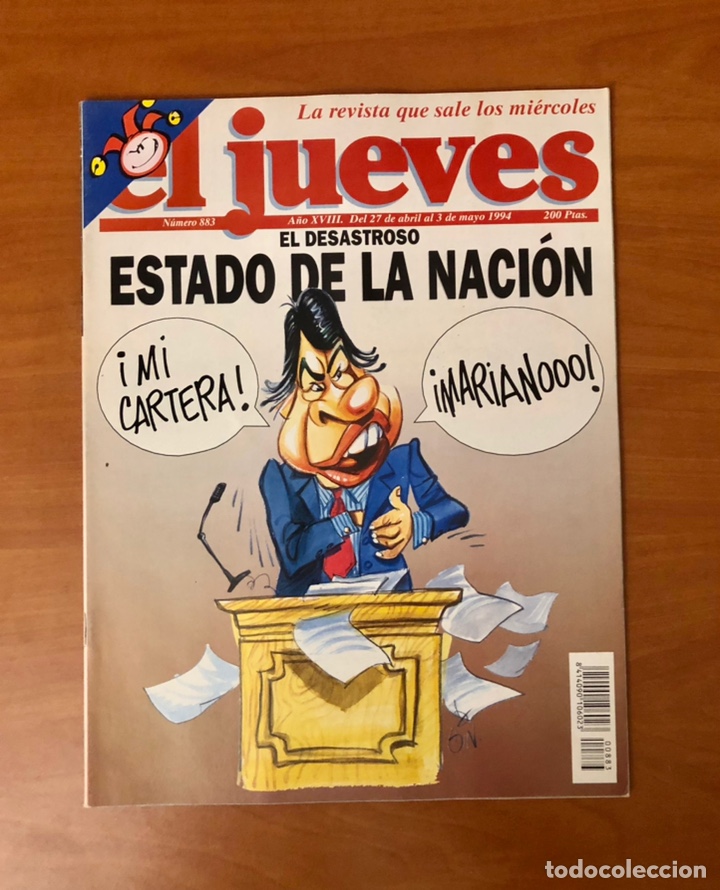 Collezionismo di Rivista El Jueves: EL JUEVES, A&Ntilde;O XVIII DEL 27 AL 3 DE MAYO DE 1994, NUMERO 883, (EDICIONES EL JUEVES)