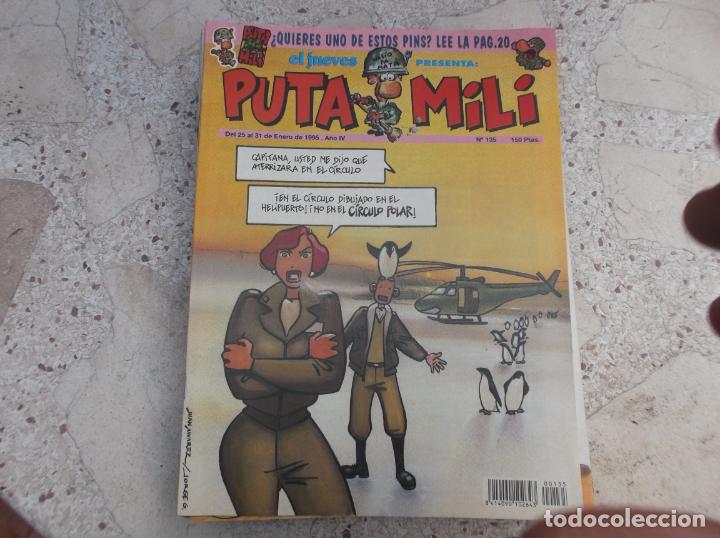 Coleccionismo de revista El Jueves: El jueves presenta : puta mili n&ordm; 135, 32 p&aacute;ginas, 1995, con p&oacute;ster de Chica
