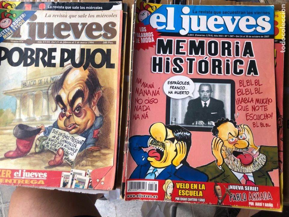 Coleccionismo de Revista El Jueves: EL JUEVES-REVISTA-LOTE 10 REVISTAS Y LIBRO EL JUEVES DE CABO A RABO