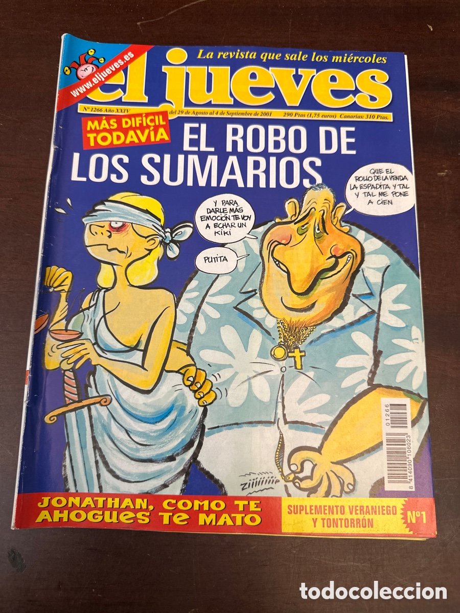 Coleccionismo de Revista El Jueves: REVISTA EL JUEVES. EL ROBO DE LOS SUMARIOS. N&ordm; 1266. SEPTIEMBRE. 2001