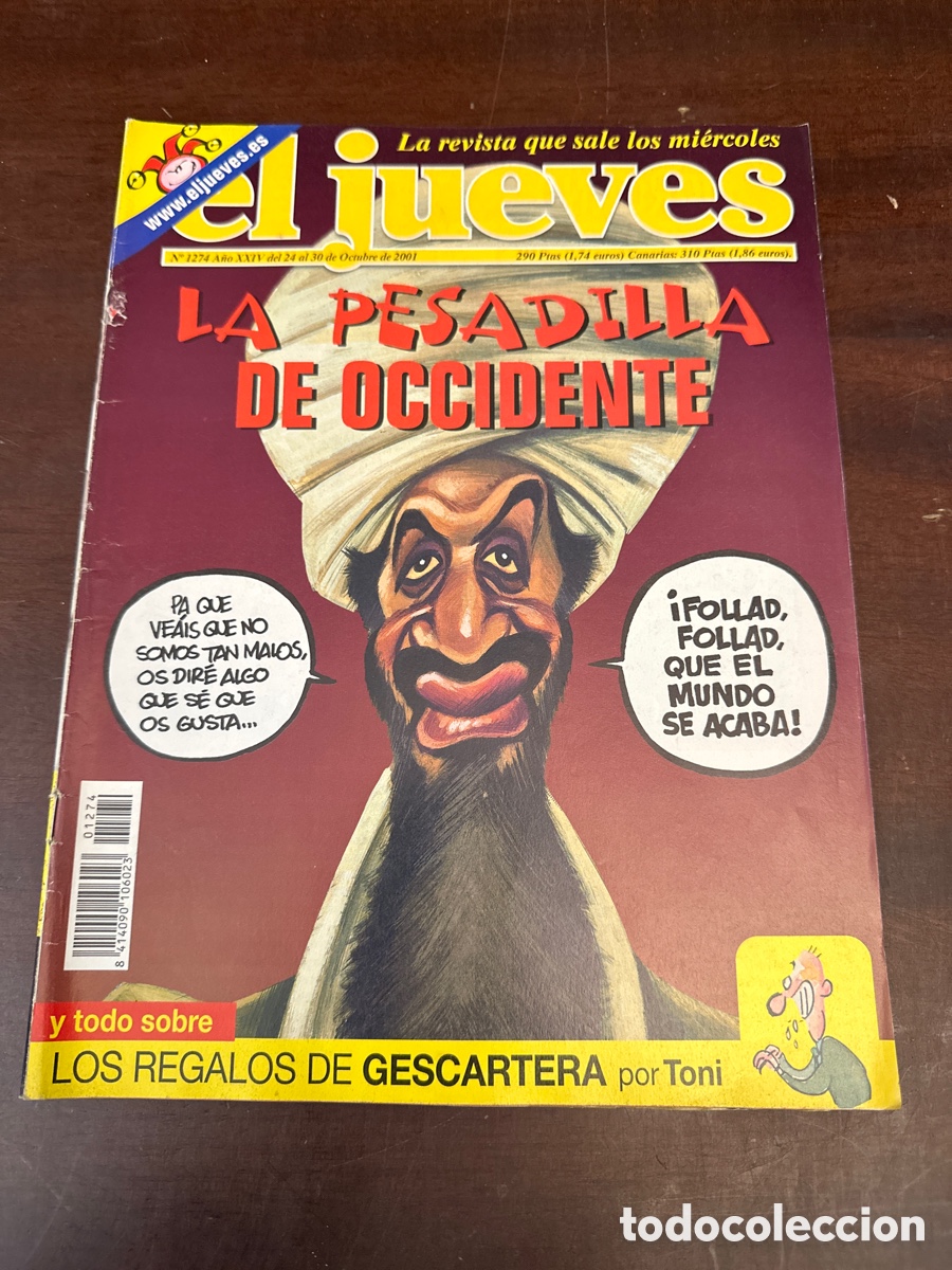 Coleccionismo de Revista El Jueves: REVISTA EL JUEVES. LA PESADILLA DE OCCIDENTE. N&ordm; 1274. OCTUBRE. 2001