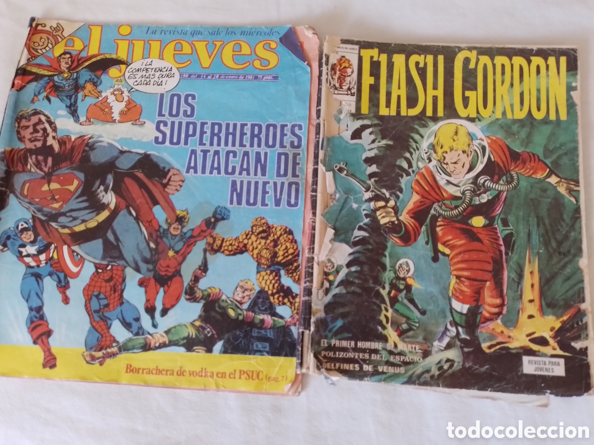 Coleccionismo de Revista El Jueves: Lote El jueves especial superheroes, manda guebos y flash gordon