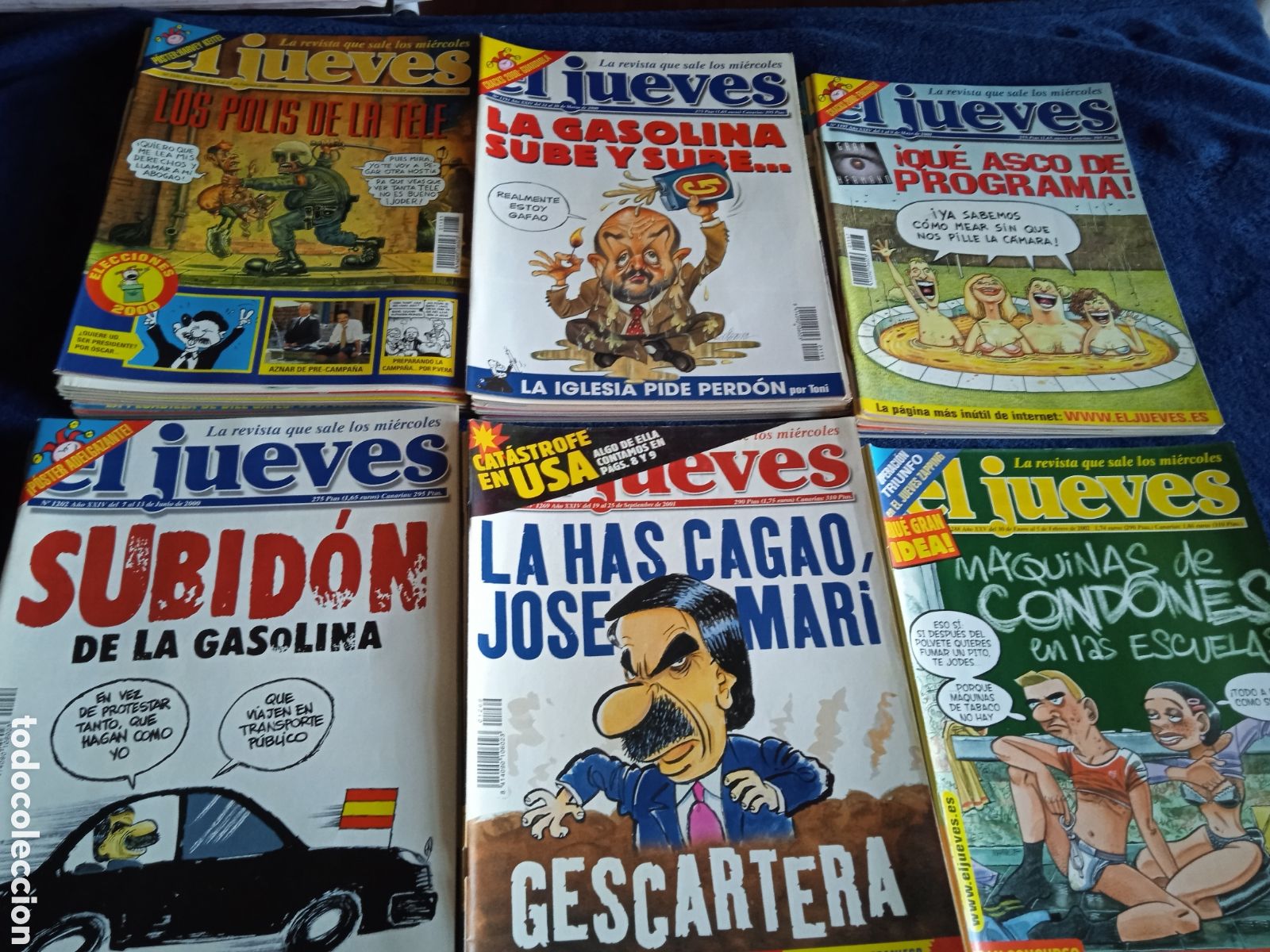 Sammeln von Zeitschriften El Jueves: REVISTA DE HUMOR EL JUEVES - LOTE DE 38 EJEMPLARES -A&Ntilde;O 2000 - 2001