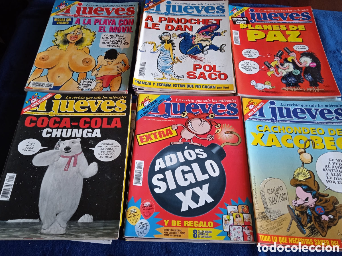 Sammeln von Zeitschriften El Jueves: REVISTA DE HUMOR EL JUEVES - LOTE DE 54 EJEMPLARES -A&Ntilde;O 1999