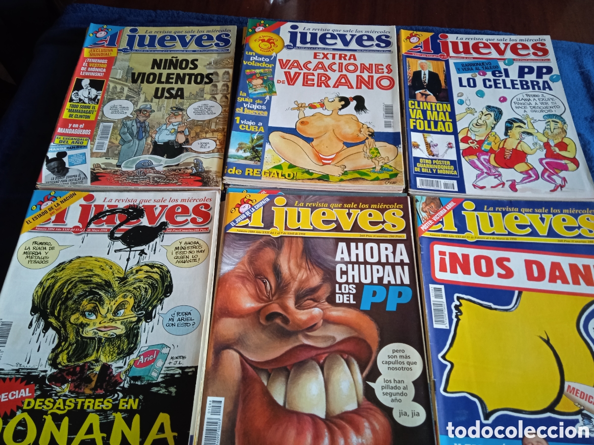 Sammeln von Zeitschriften El Jueves: REVISTA DE HUMOR EL JUEVES - LOTE DE 48 EJEMPLARES -A&Ntilde;O 1998