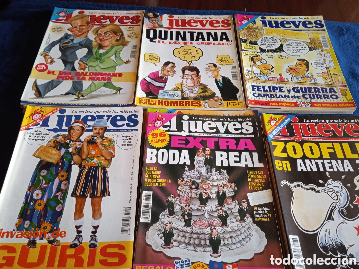 Sammeln von Zeitschriften El Jueves: REVISTA DE HUMOR EL JUEVES - LOTE DE 53 EJEMPLARES -A&Ntilde;O 1997