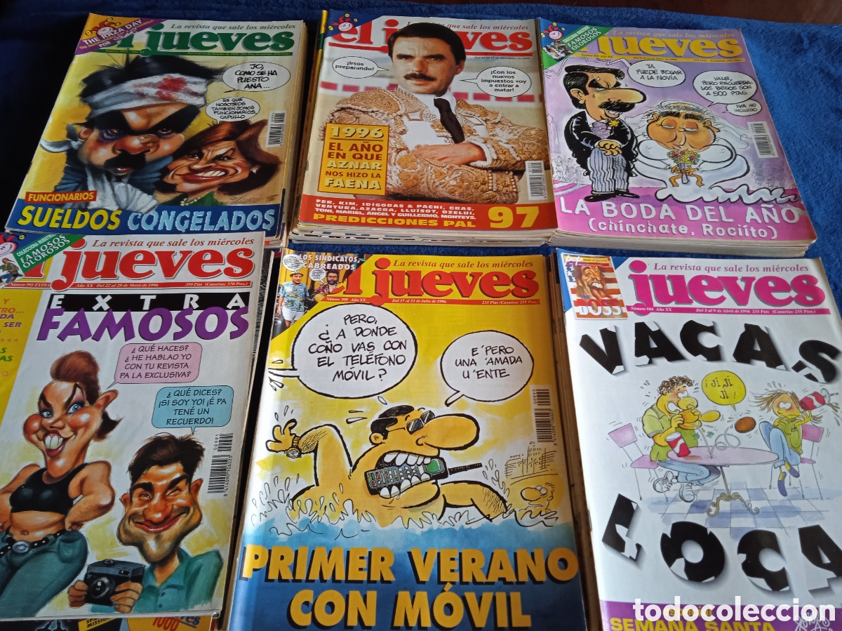 Sammeln von Zeitschriften El Jueves: REVISTA DE HUMOR EL JUEVES - LOTE DE 49 EJEMPLARES -A&Ntilde;O 1996