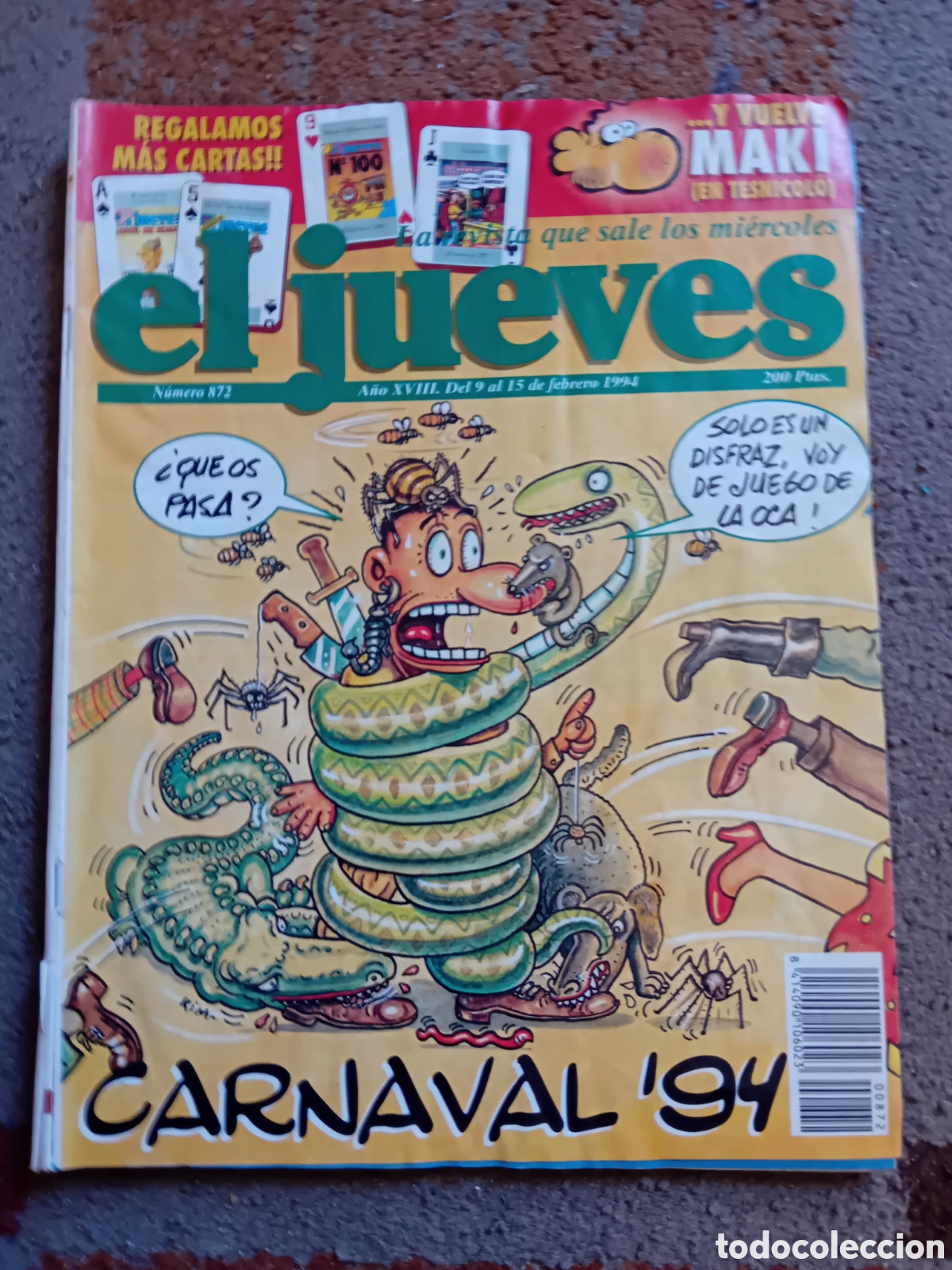 Coleccionismo de Revista El Jueves: Revista El jueves n&deg; 872 febrero de 1994