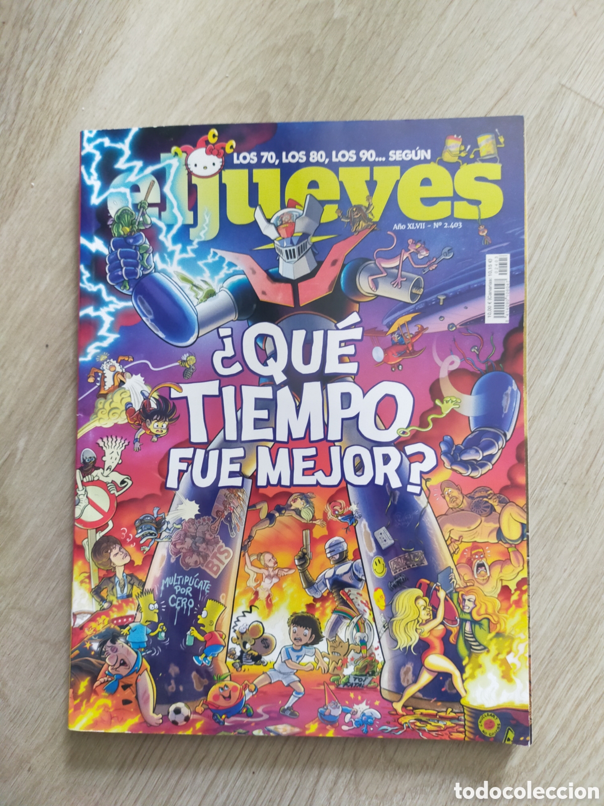 Coleccionismo de Revista El Jueves: El Jueves n&ordm; 2403 Que tiempo fue mejor? Mazinger Z