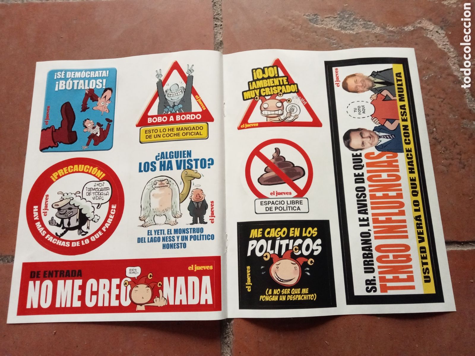 Colecionismo da Revista El Jueves: Pegatinas del El Jueves. N&ordm; 1506 a&ntilde;o 2006