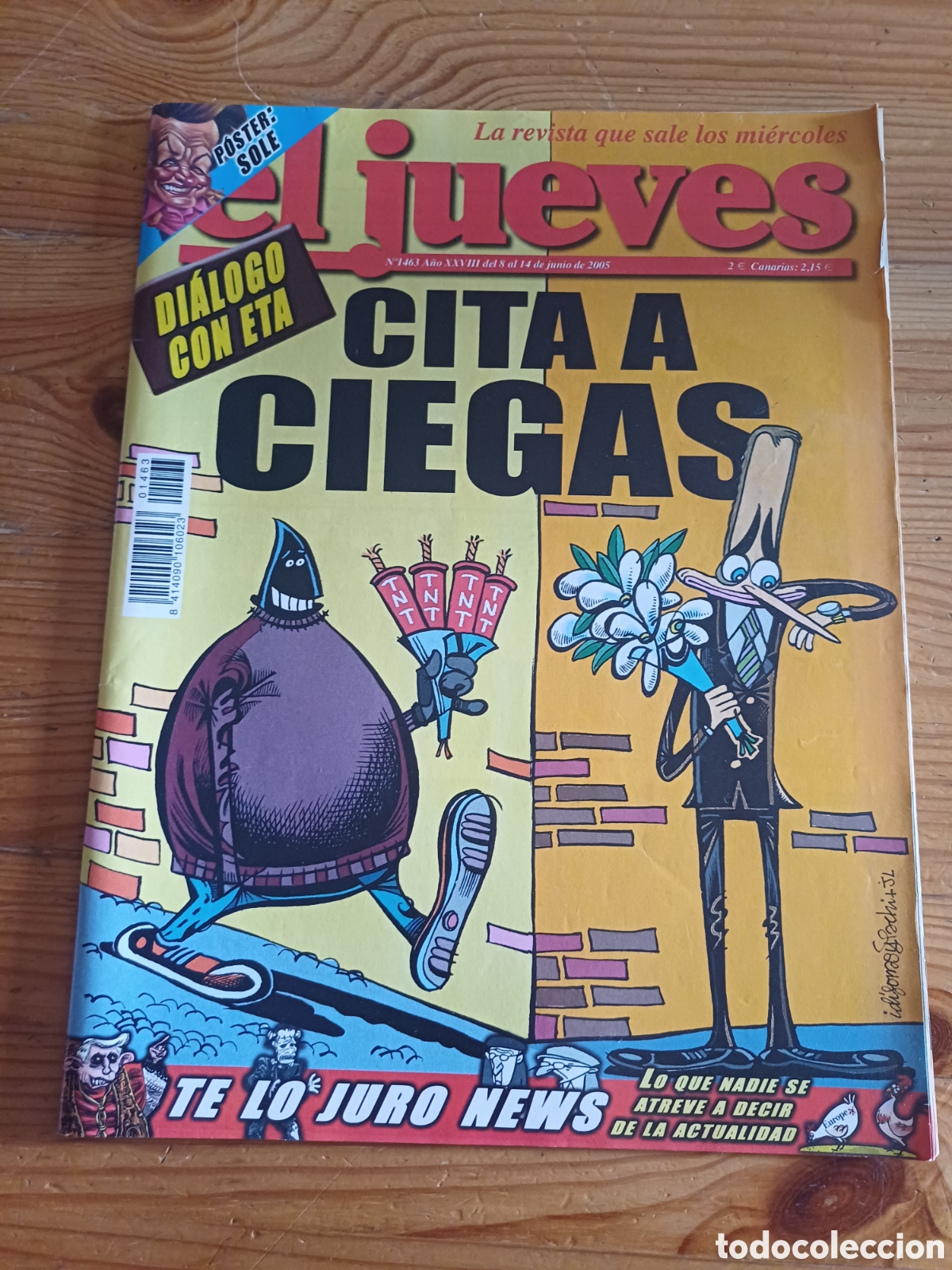 Coleccionismo de Revista El Jueves: Revista el jueves 1463 Poster 7 Vidas Sole