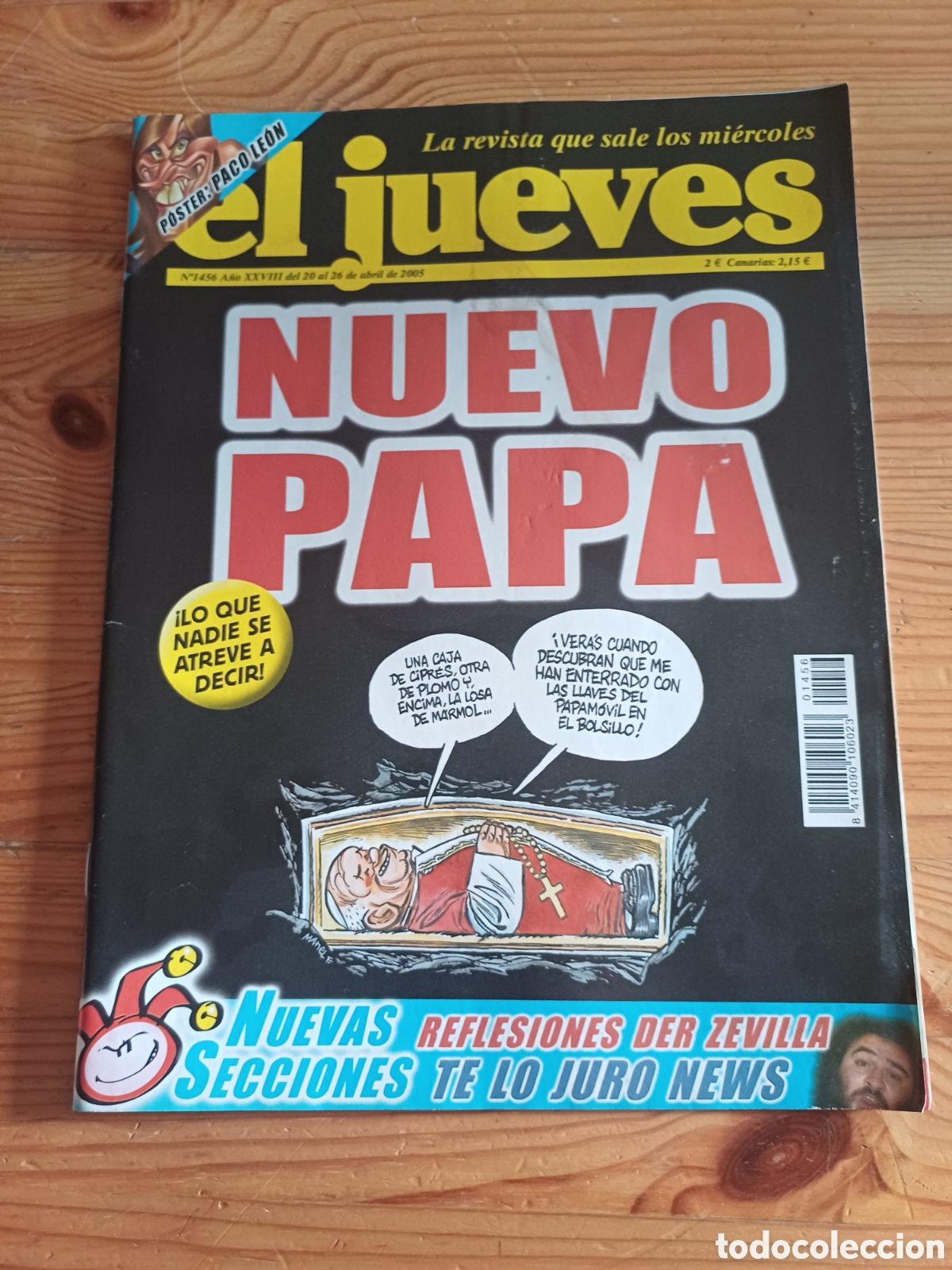 Coleccionismo de Revista El Jueves: Revista el jueves 1456 Poster Paco Le&oacute;n 2005