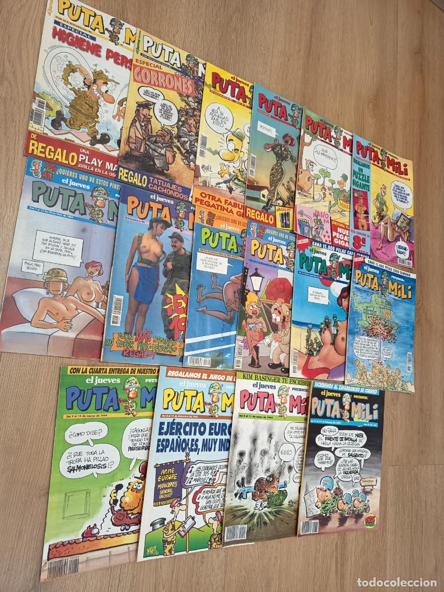 Coleccionismo de Revista El Jueves: LOTE 16 REVISTAS &mdash; HISTORIAS DE LA PUTA MILI (1993-1996) (Iv&agrave; / El Jueves)