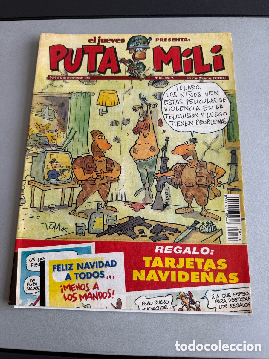 Coleccionismo de Revista El Jueves: Revista. PUTA MILI. 180. Contiene las Postales